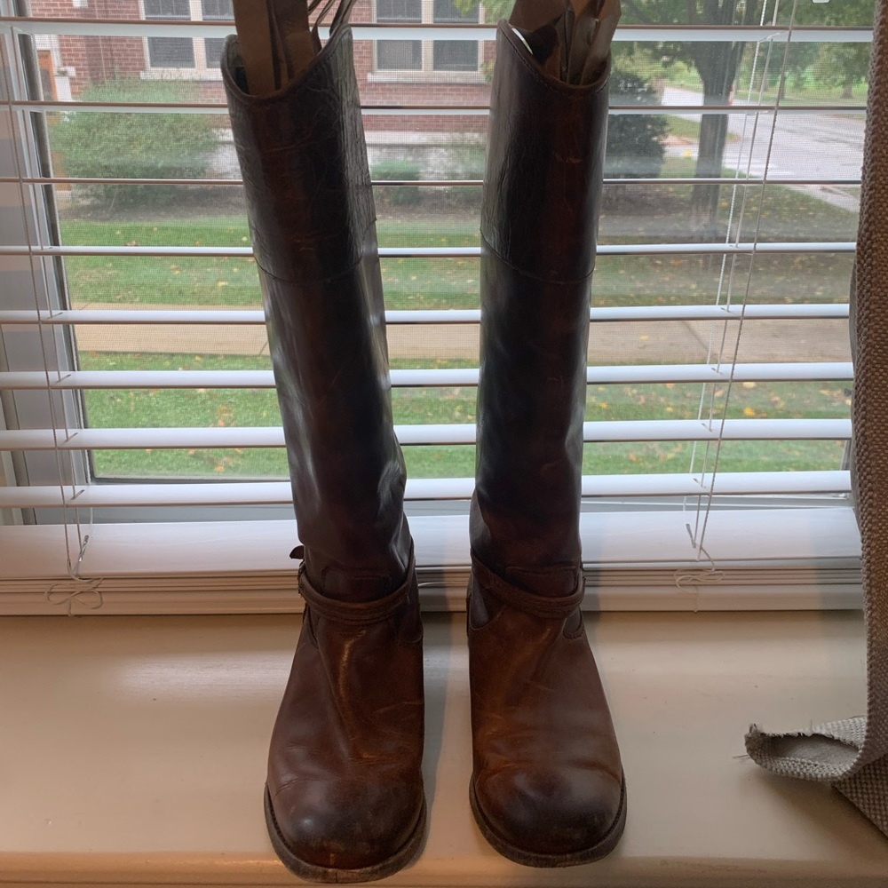 Frye Riding Boots - Brown Leather